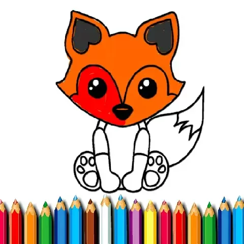Fox Coloring Book